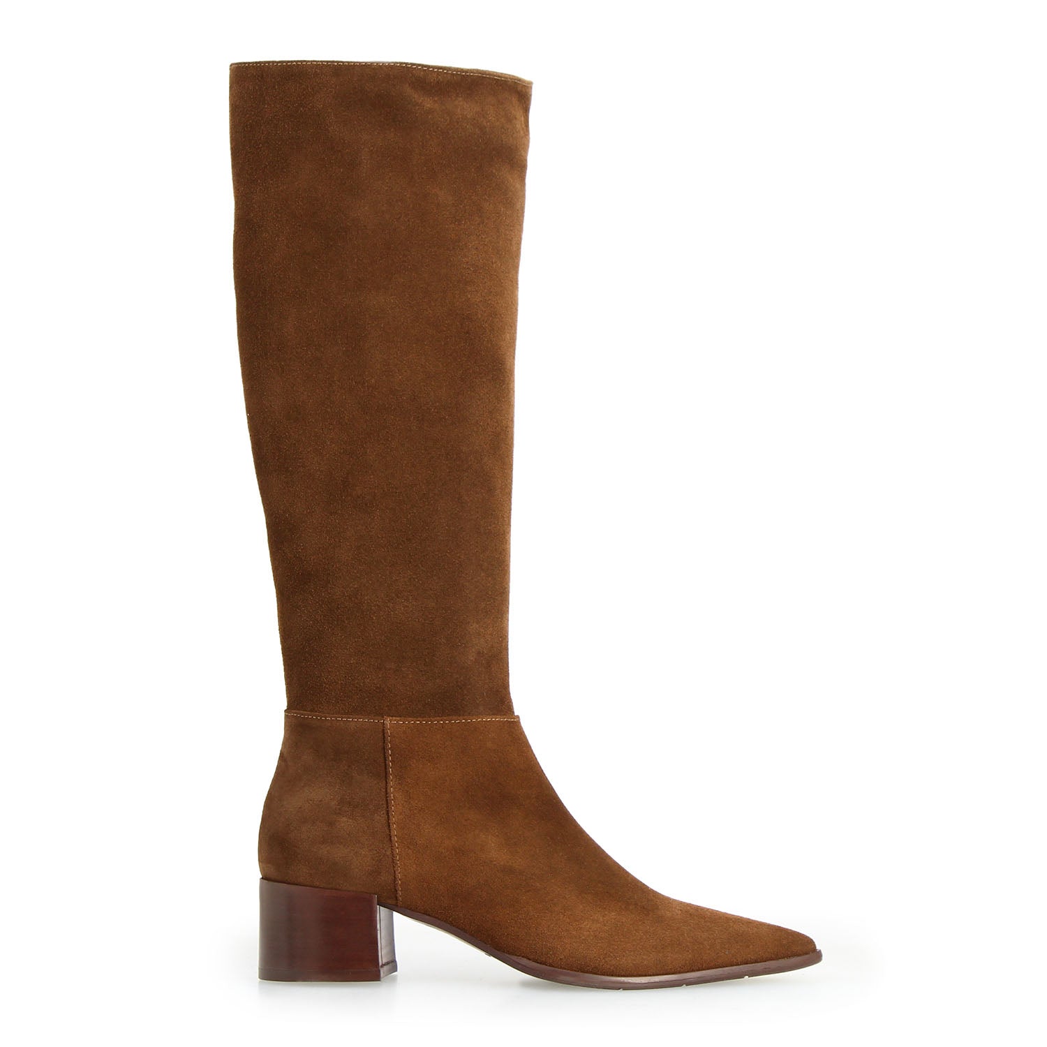 Leonardo Shoes Medicea Stivali Donna Camoscio Marrone Tacco 5