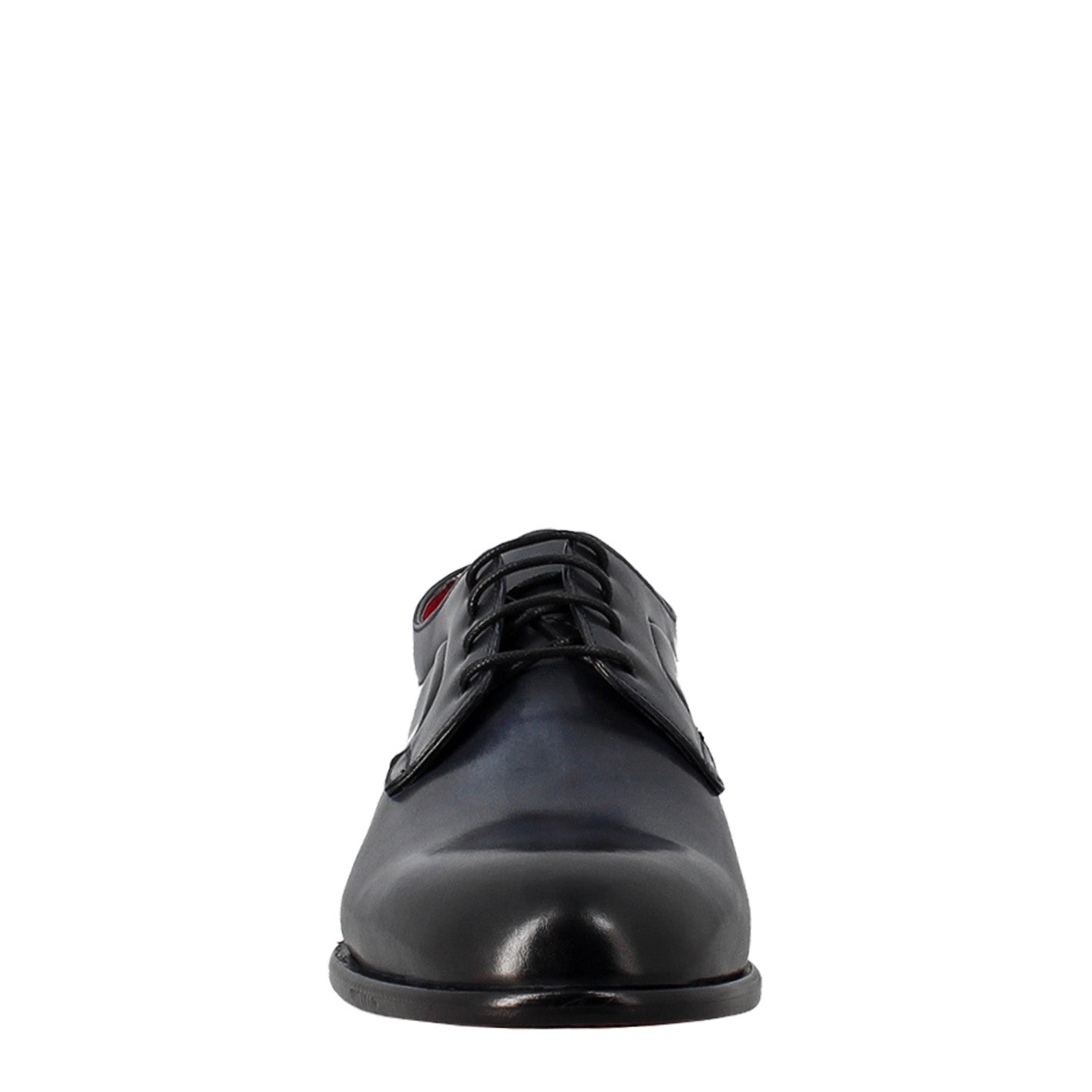 Leonardo Shoes Francesine Derby pelle liscia blu