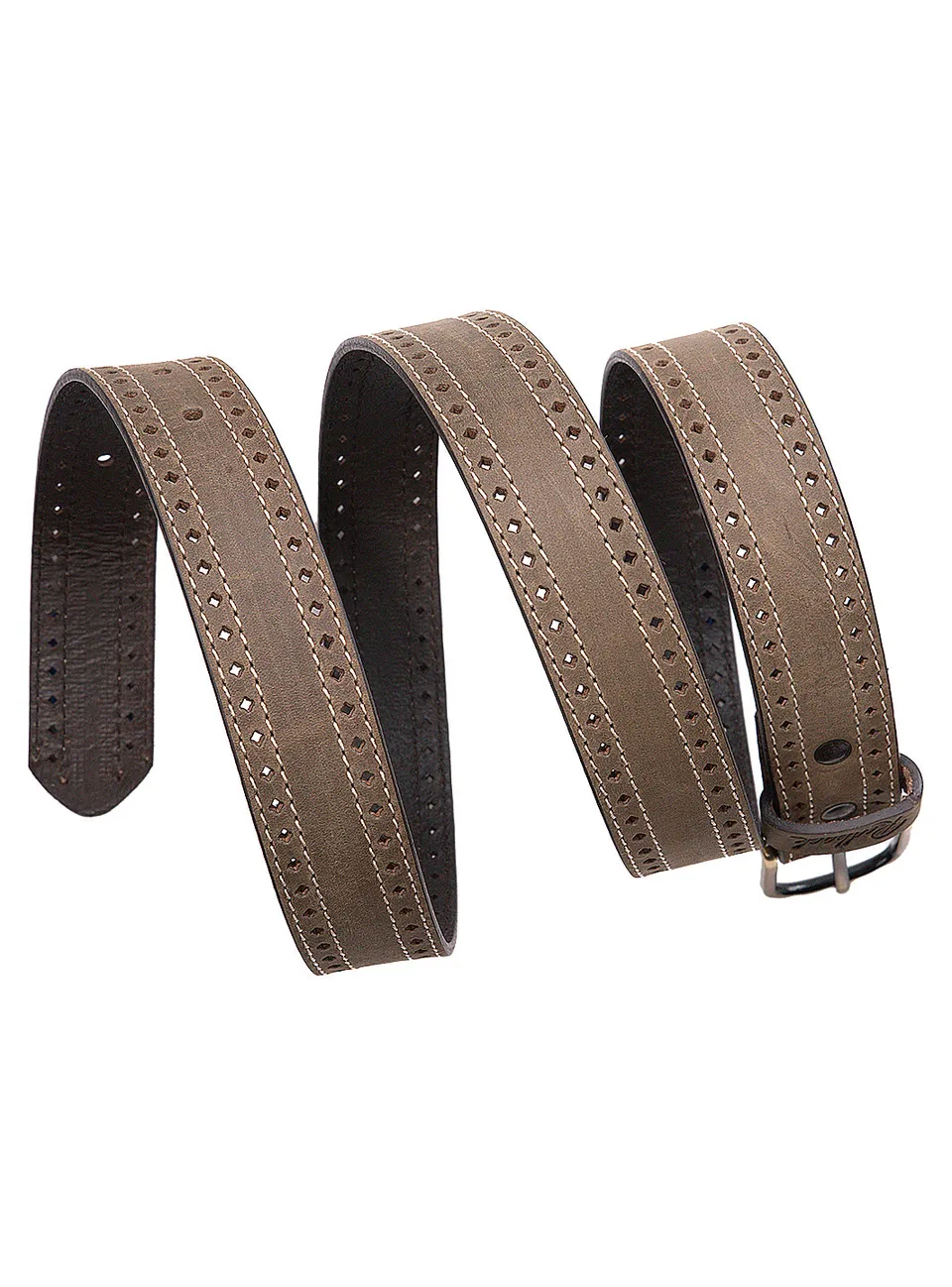 Redback Town Belt cintura donna pelle marrone pieno fiore
