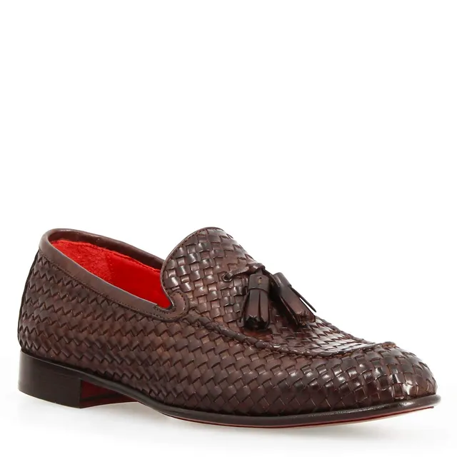 Leonardo Shoes Novello mocassino uomo pelle moro nappine