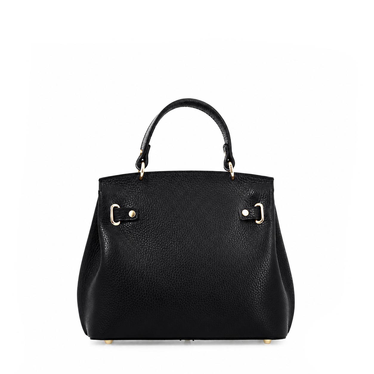 Leonardo Shoes Ninfea Borsa Pelle Nero Tracolla Twist Lock