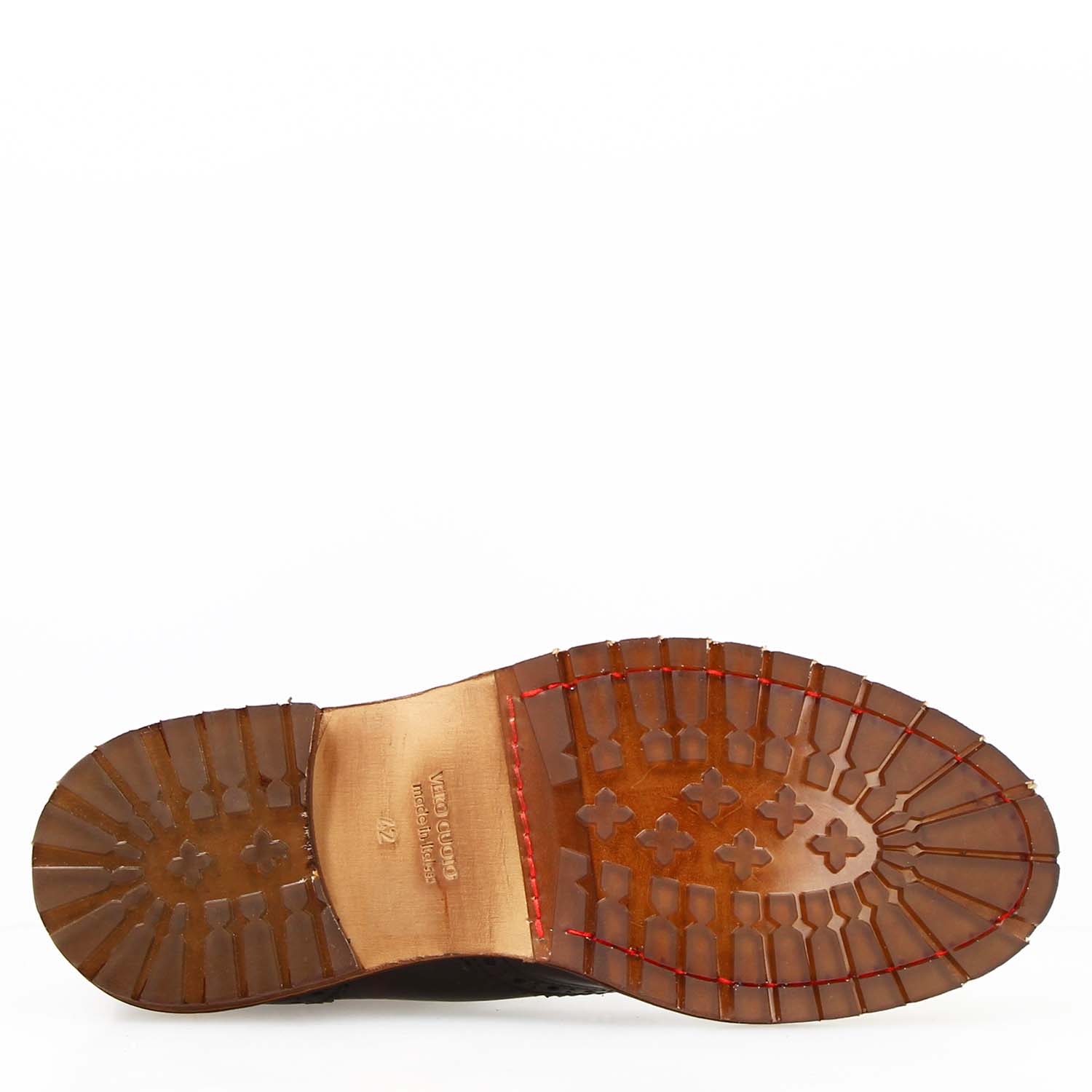 Leonardo Shoes Basilio stivaletto Chelsea pelle marrone scuro brogue