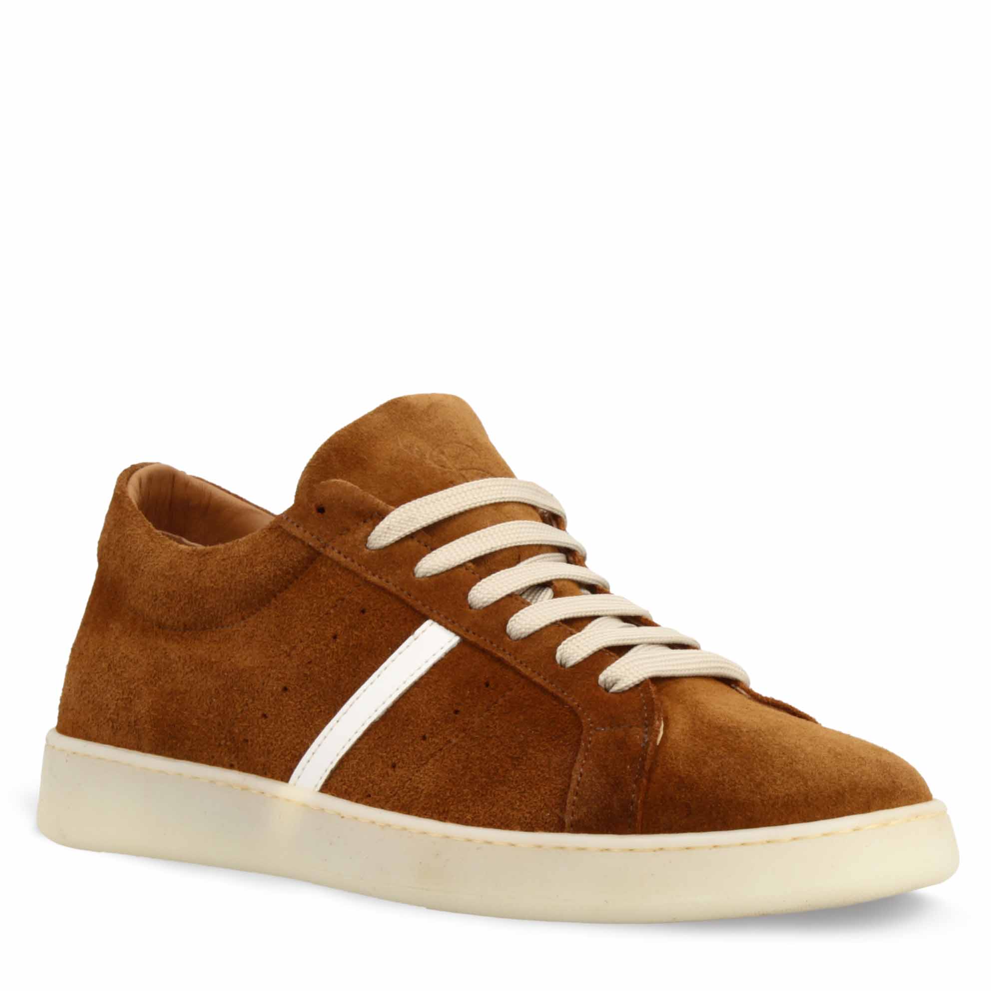Leonardo Sneakers Uomo Virgilio C sneaker camoscio marrone