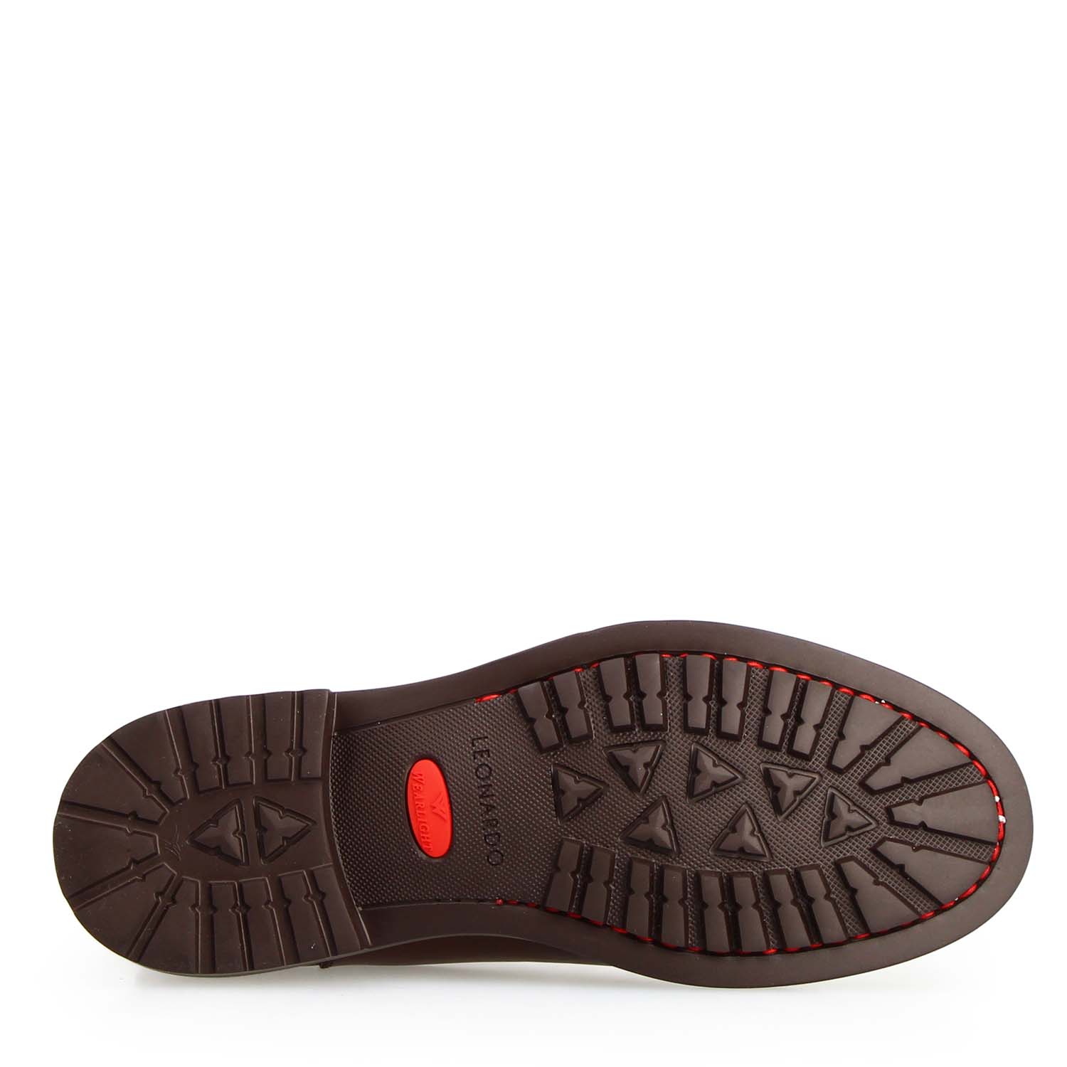 Leonardo Shoes Agusto Chelsea uomo pelle marrone suola Wearlight