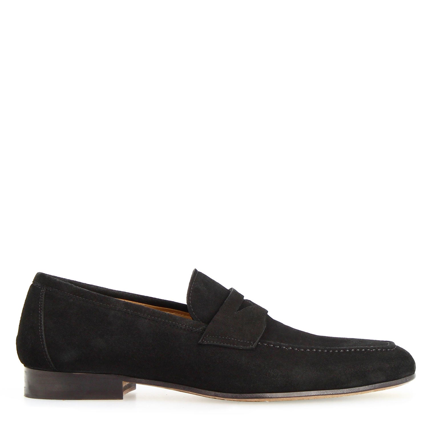 Leonardo Shoes Manfredo Mocassino Uomo Camoscio Nero
