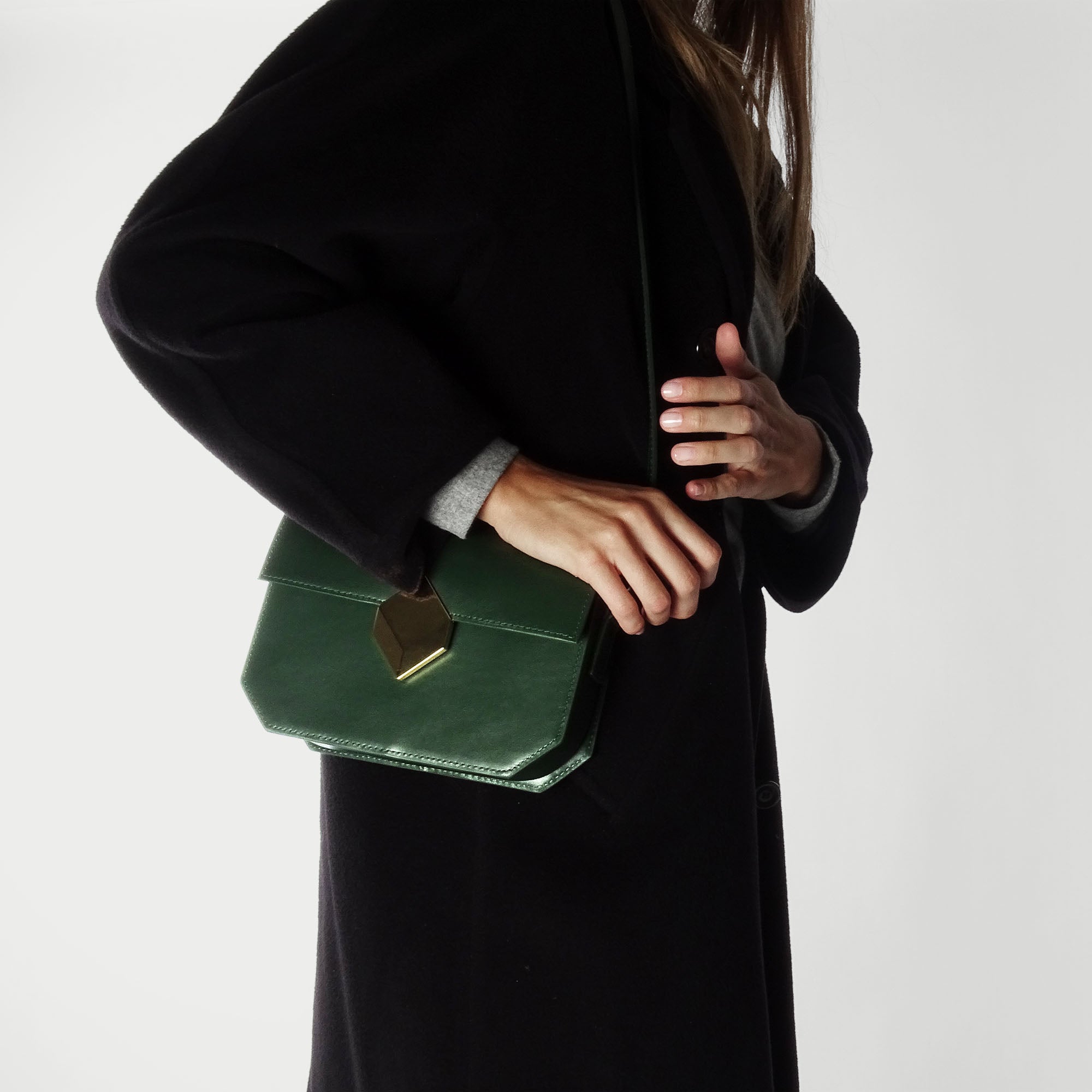 Pierre Hardy Prism borsa verde pelle tracolla TU