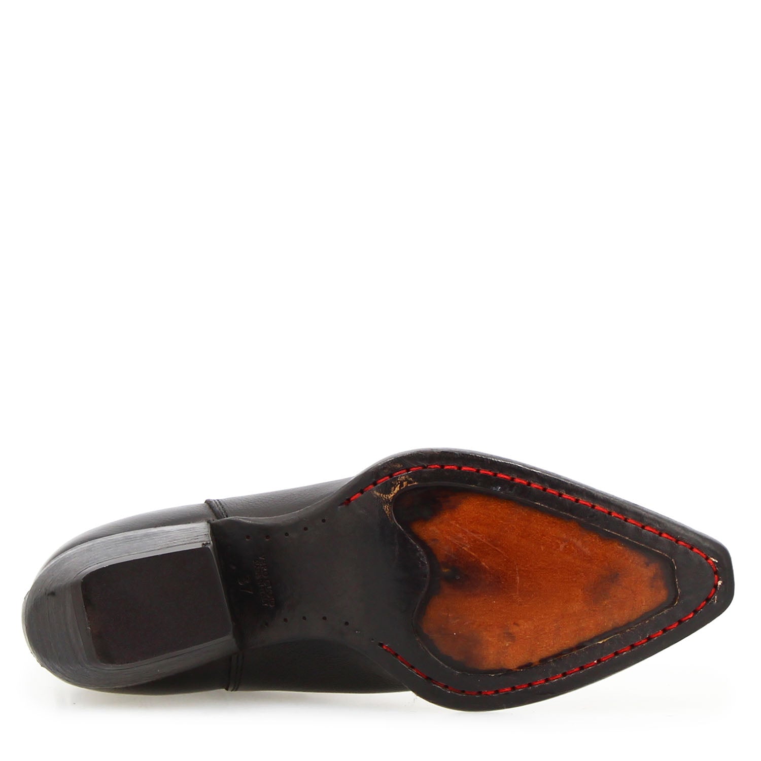 Leonardo Shoes Velvet stivaletto texano nero pelle