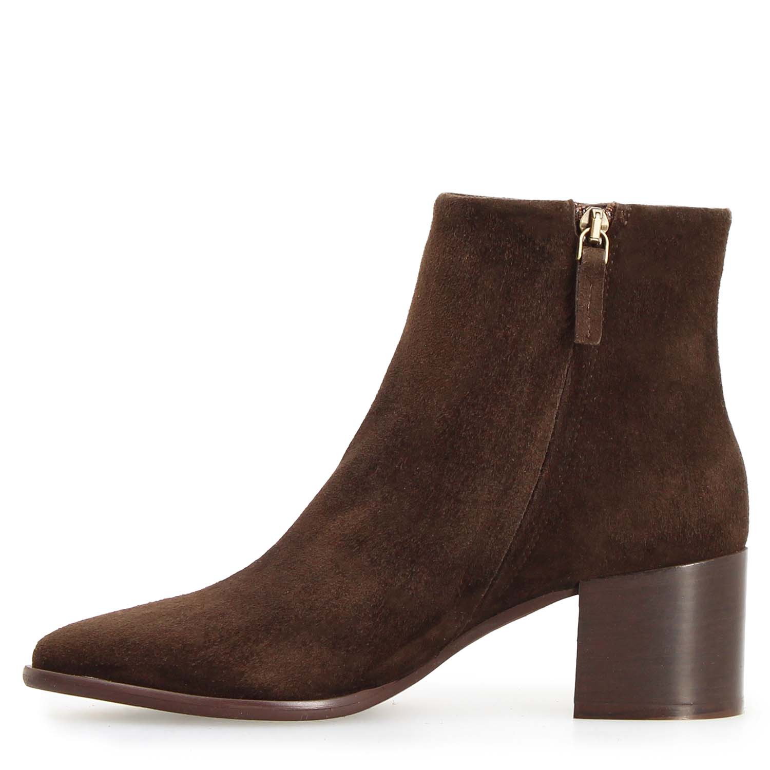 Leonardo Shoes Circe stivaletti donna camoscio marrone