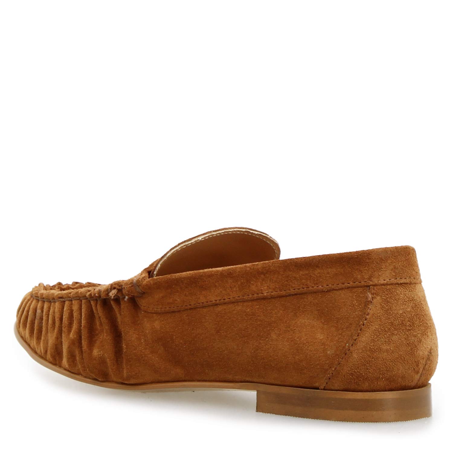 Leonardo Shoes Moka mocassini donna camoscio marrone