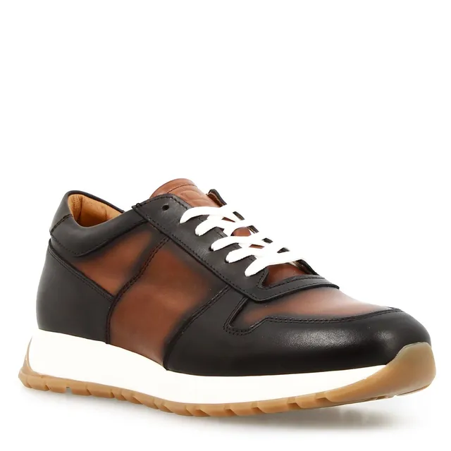 Leonardo Shoes Piave sneakers uomo pelle marrone degradé