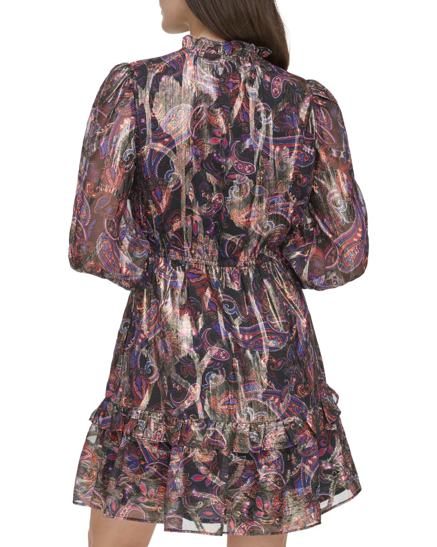 Vince Camuto Abito paisley mini maniche lunghe donna