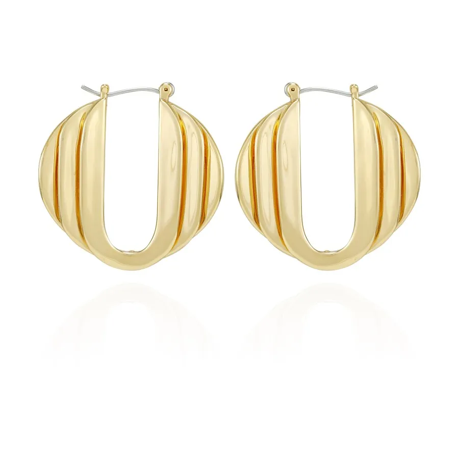 Vince Camuto Orecchini Cerchio Donna Maglie Oro Lusso
