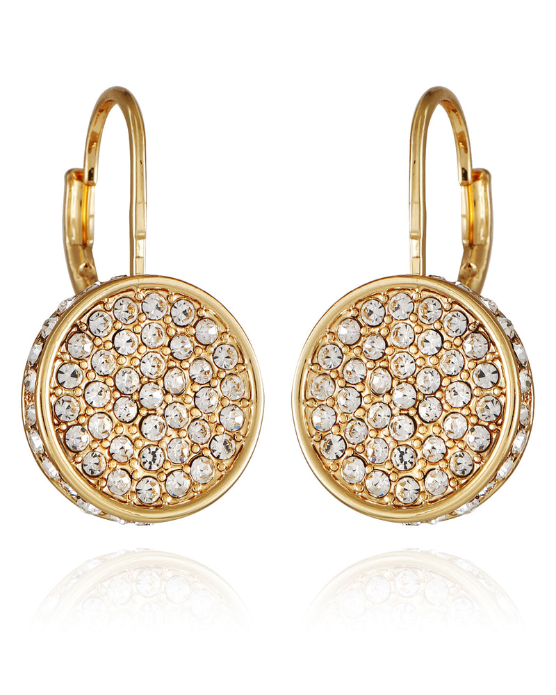 Vince Camuto Pave Goldtone Orecchini Oro Pietre Vetro