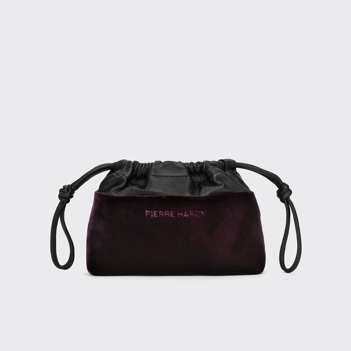 Pierre Hardy Mini Twin clutch tracolla pelle viola TU