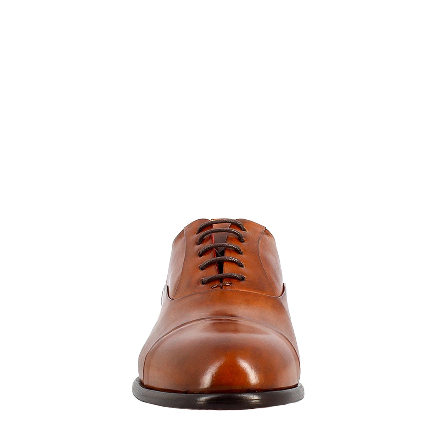 Leonardo Shoes Francesine Uomo Oxford Marrone Pelle Suola Cuoio