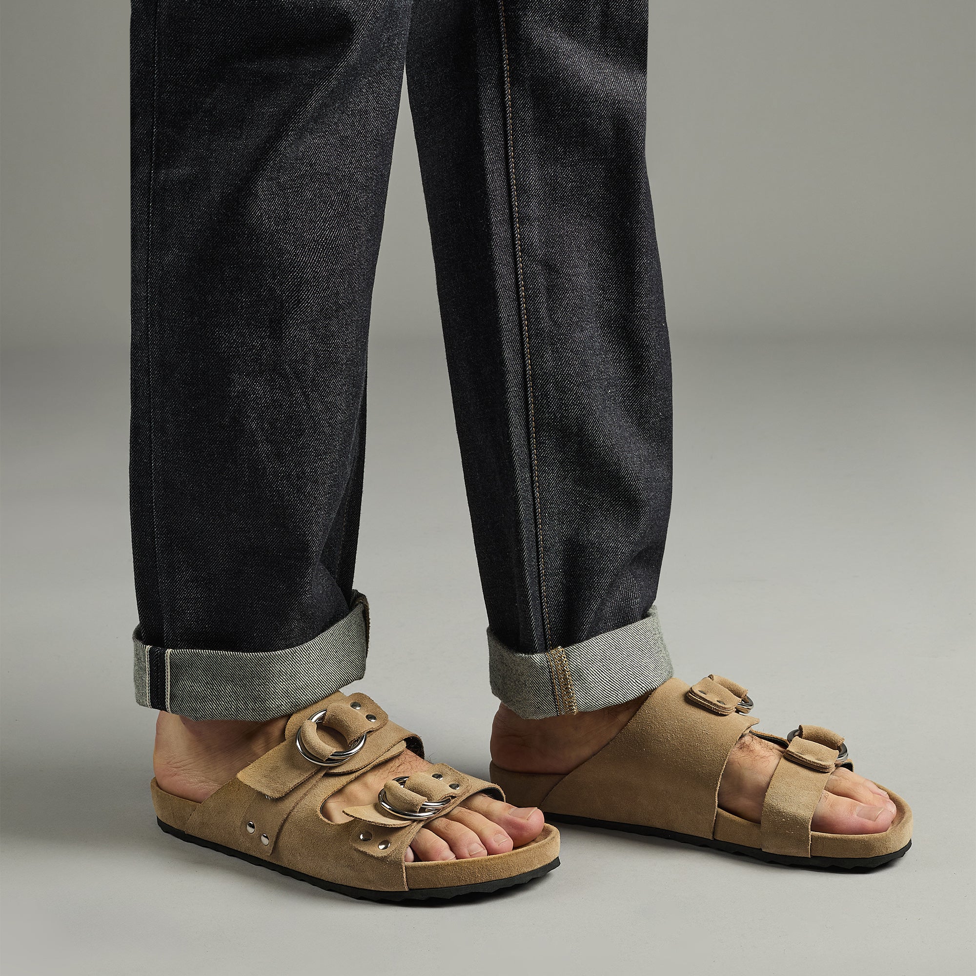 Pierre Hardy Beach Rider mules uomo beige scamosciati