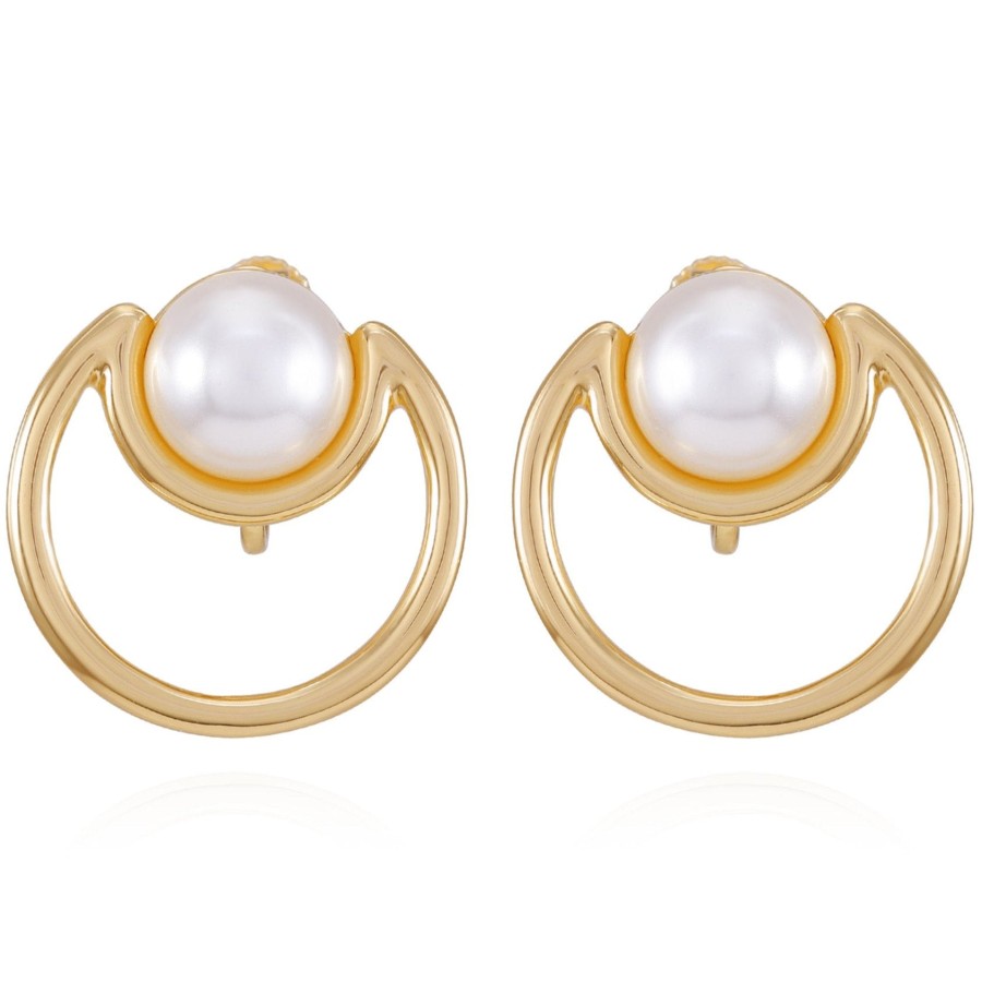Vince Camuto orecchini a clip perle dorati