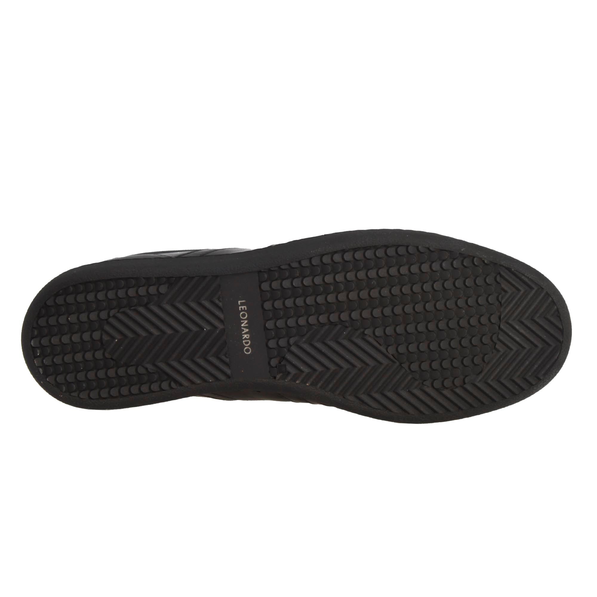 Leonardo Shoes Bizantino Nero sneakers uomo pelle nero
