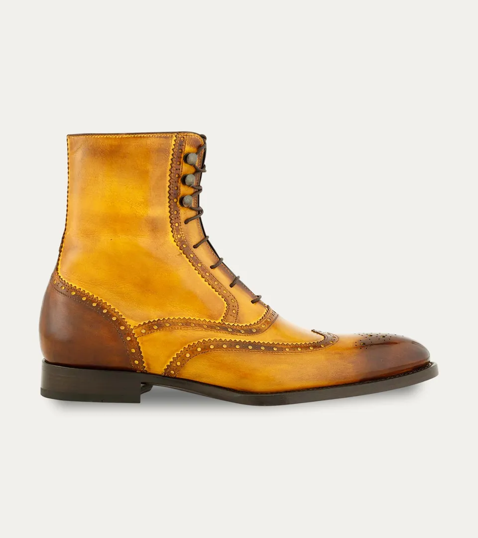 Ace Marks Fin stivali uomo bourbon pelle taglia 9