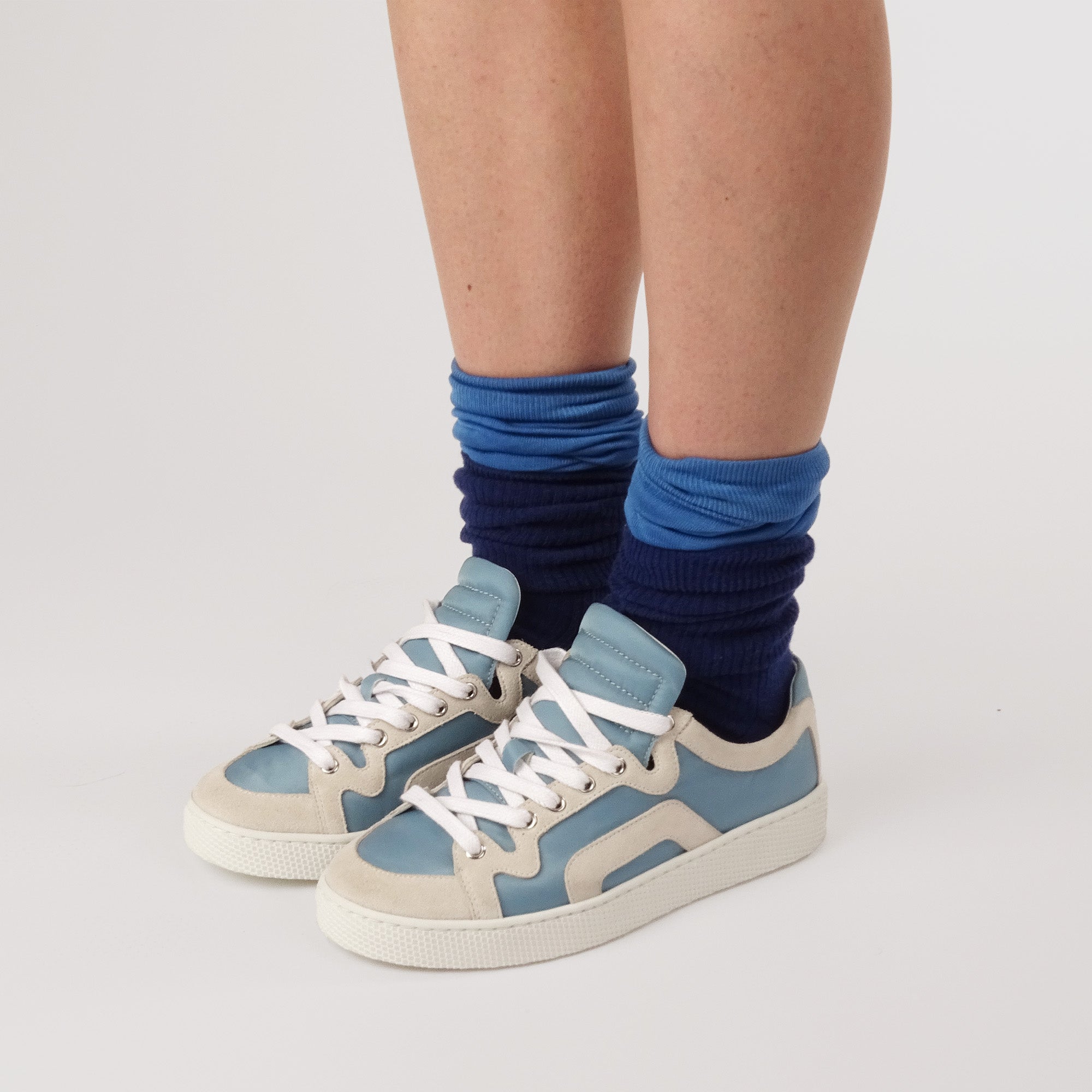 Pierre Hardy Alpha sneakers donna blu pelle 25 mm