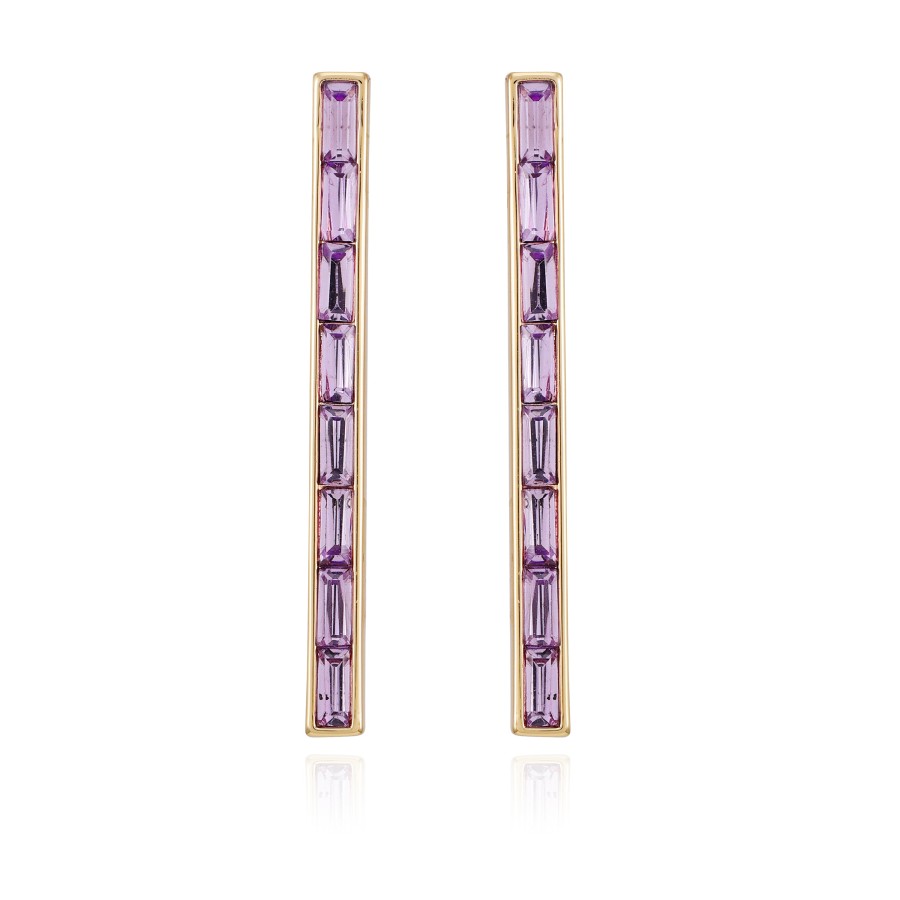 Vince Camuto orecchini pendenti donna pietra viola oro