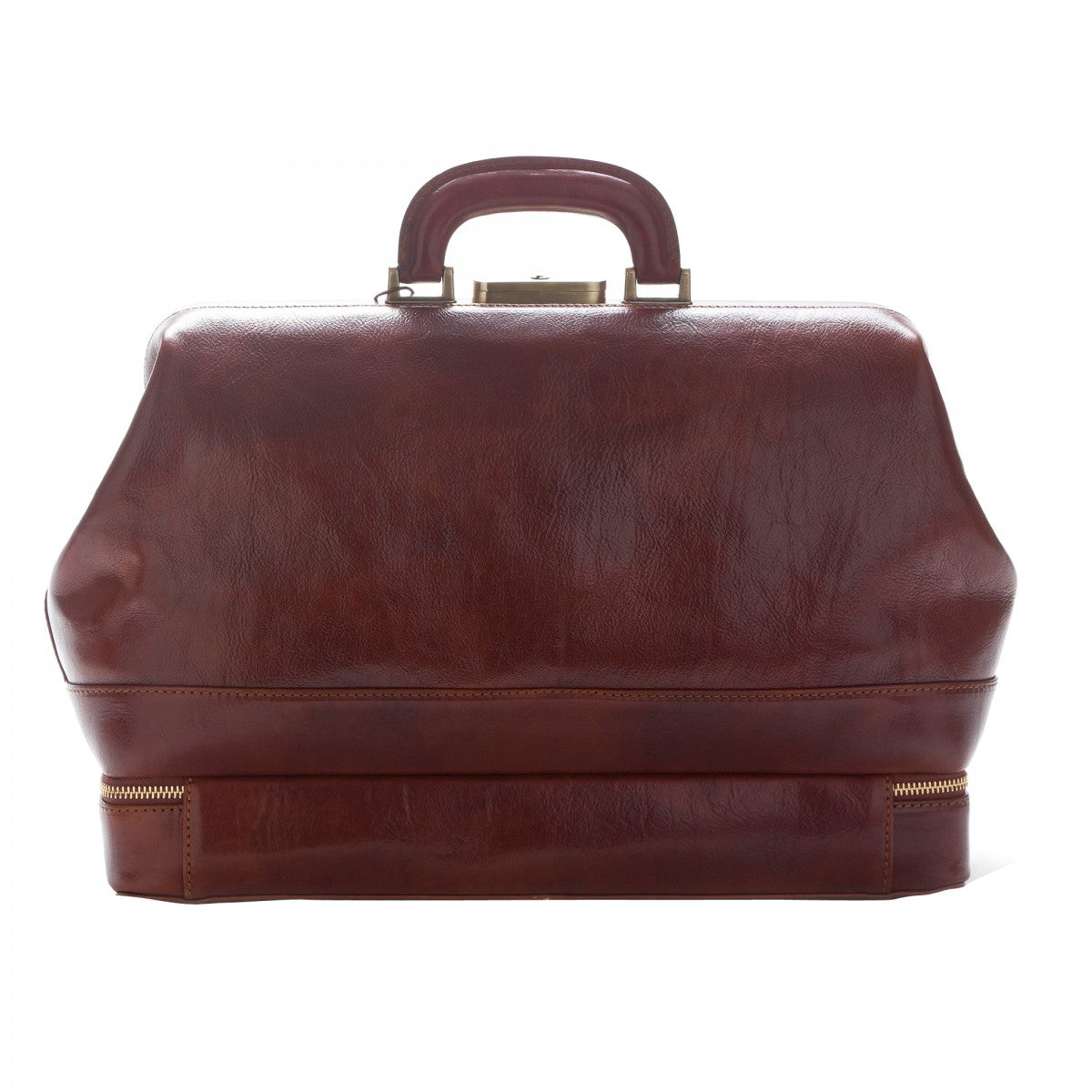 Leonardo Shoes Borsa Medico borsa uomo pelle marrone