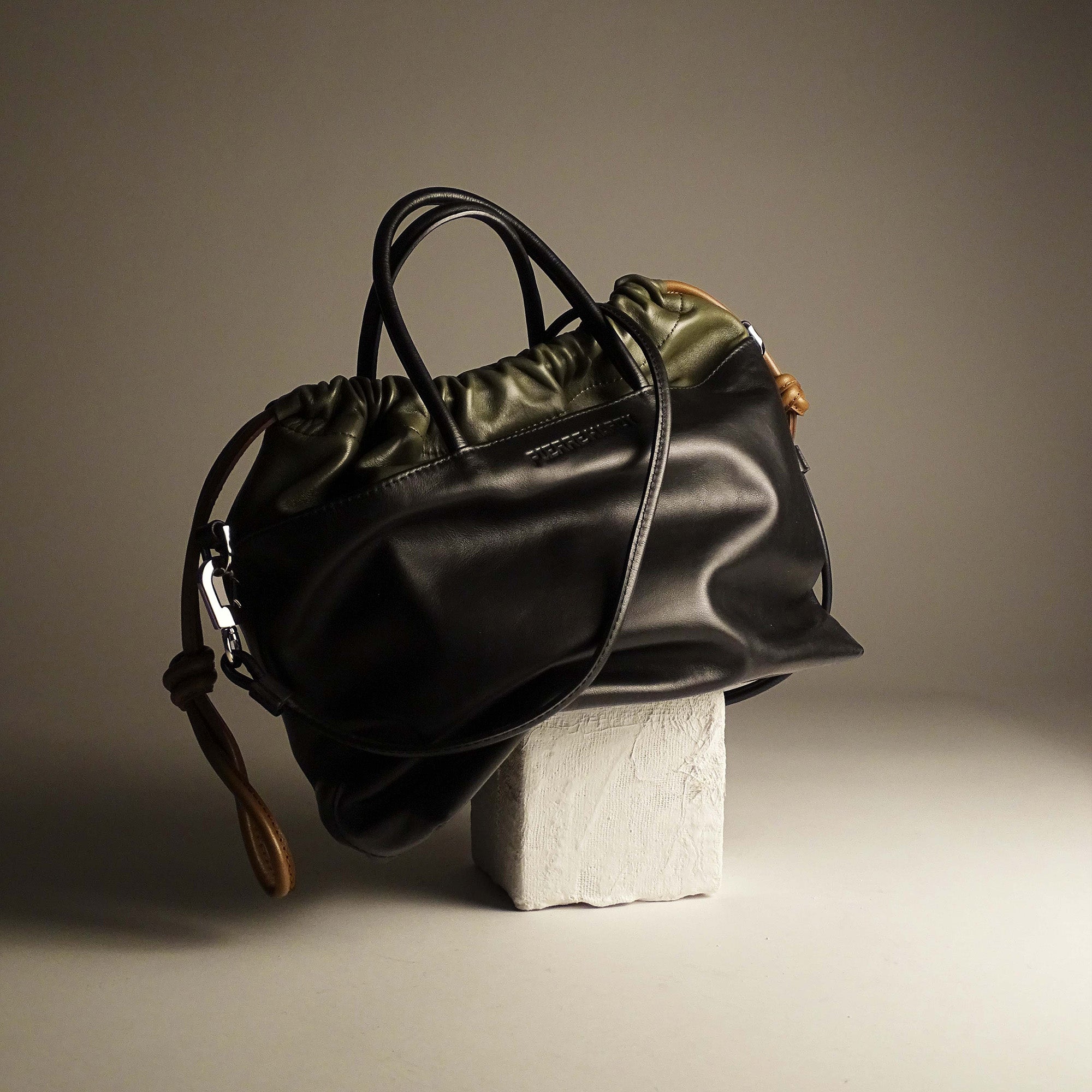 Pierre Hardy Twin AHV4 borsa maxi nera pelle tracolla