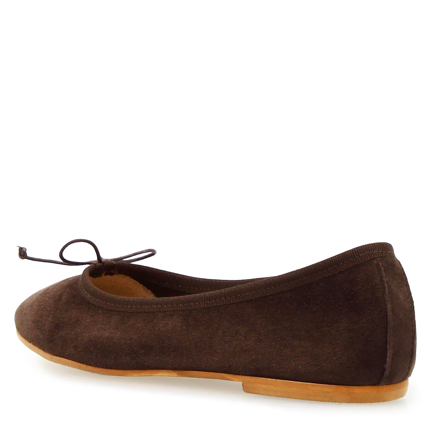 Leonardo Shoes Ballerine Fiocco Donna Camoscio Marrone