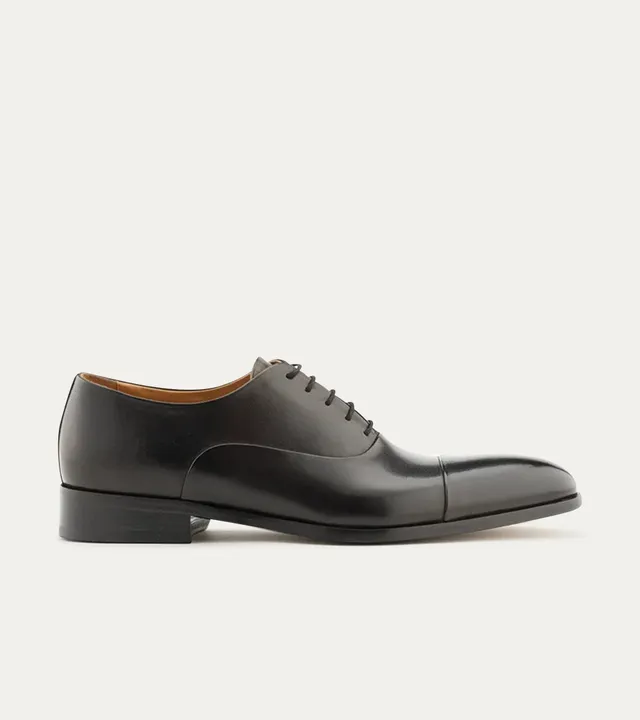 Ace Marks Griffin oxford uomo pelle nera punta cappuccio