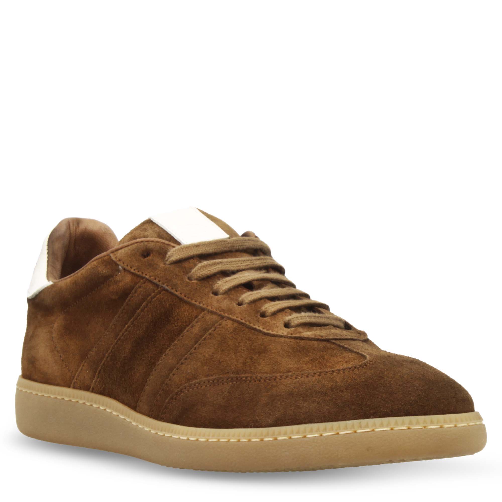 Leonardo Bizantino C sneaker uomo camoscio marrone