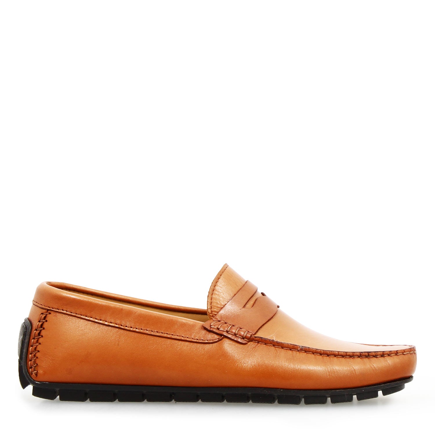 Leonardo Shoes Ulisse22 Mocassini Uomo Marrone Chiaro Pelle