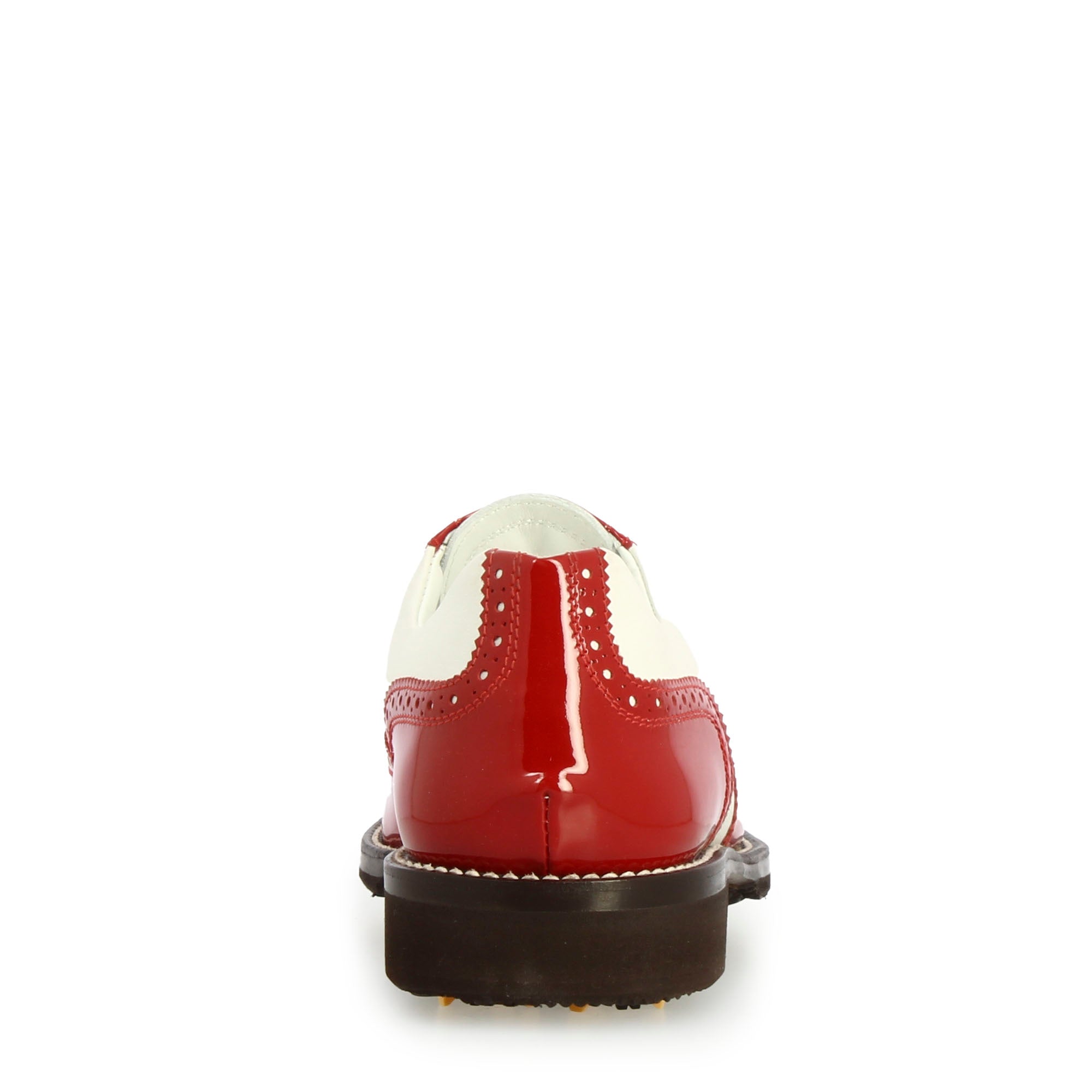 Leonardo Shoes Scarpe Golf Pelle Bianca Dettagli Rossi