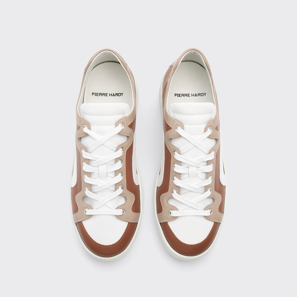 Pierre Hardy Alpha Sneakers scarpe uomo marroni pelle
