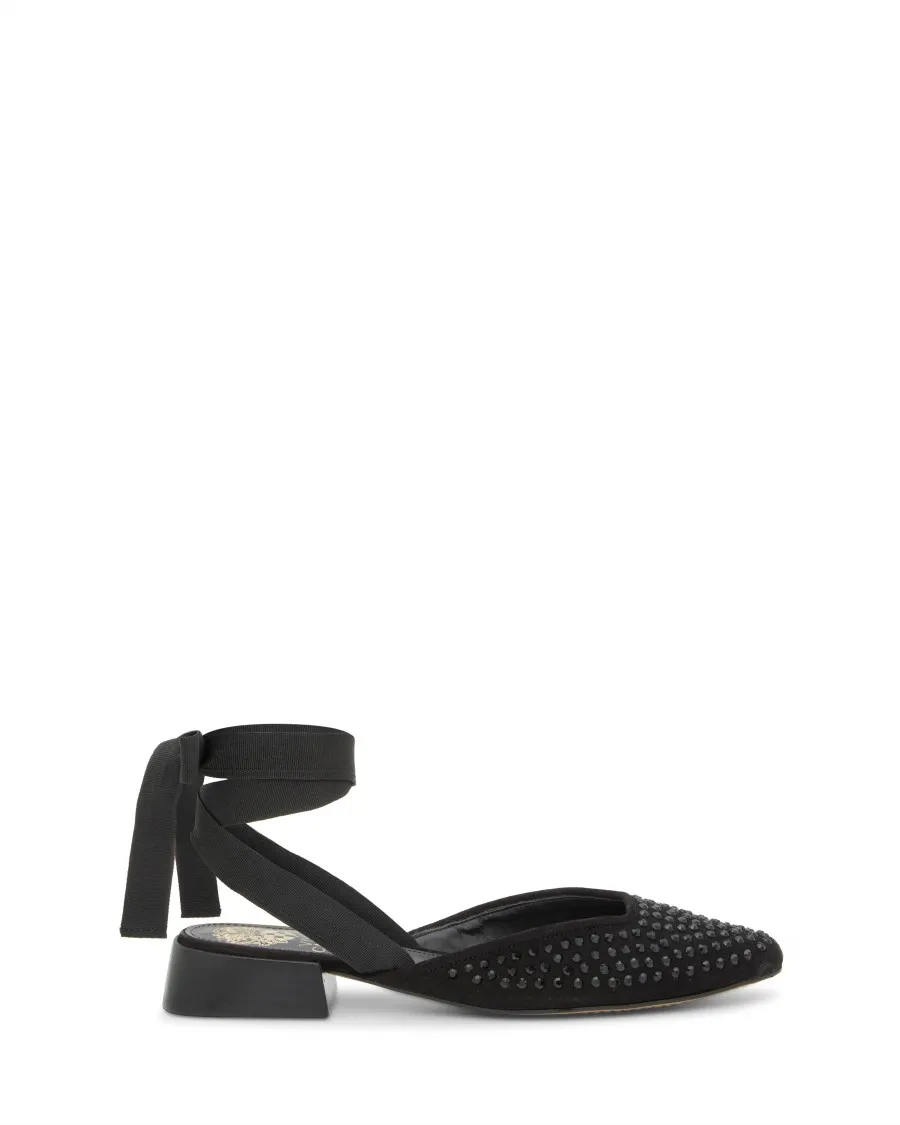 Vince Camuto Kayla Flat Ballerine Donna Punta Quadrata con Strass