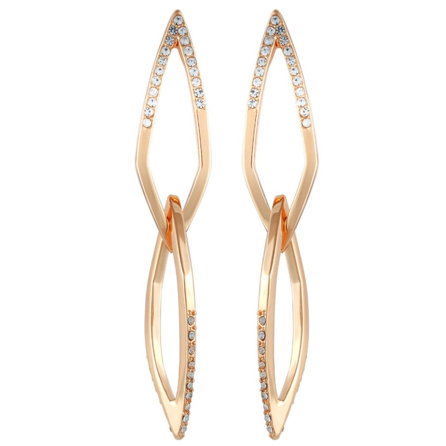 Vince Camuto Orecchini Donna Placcati Oro 14K Pietra Cristallo Goccia