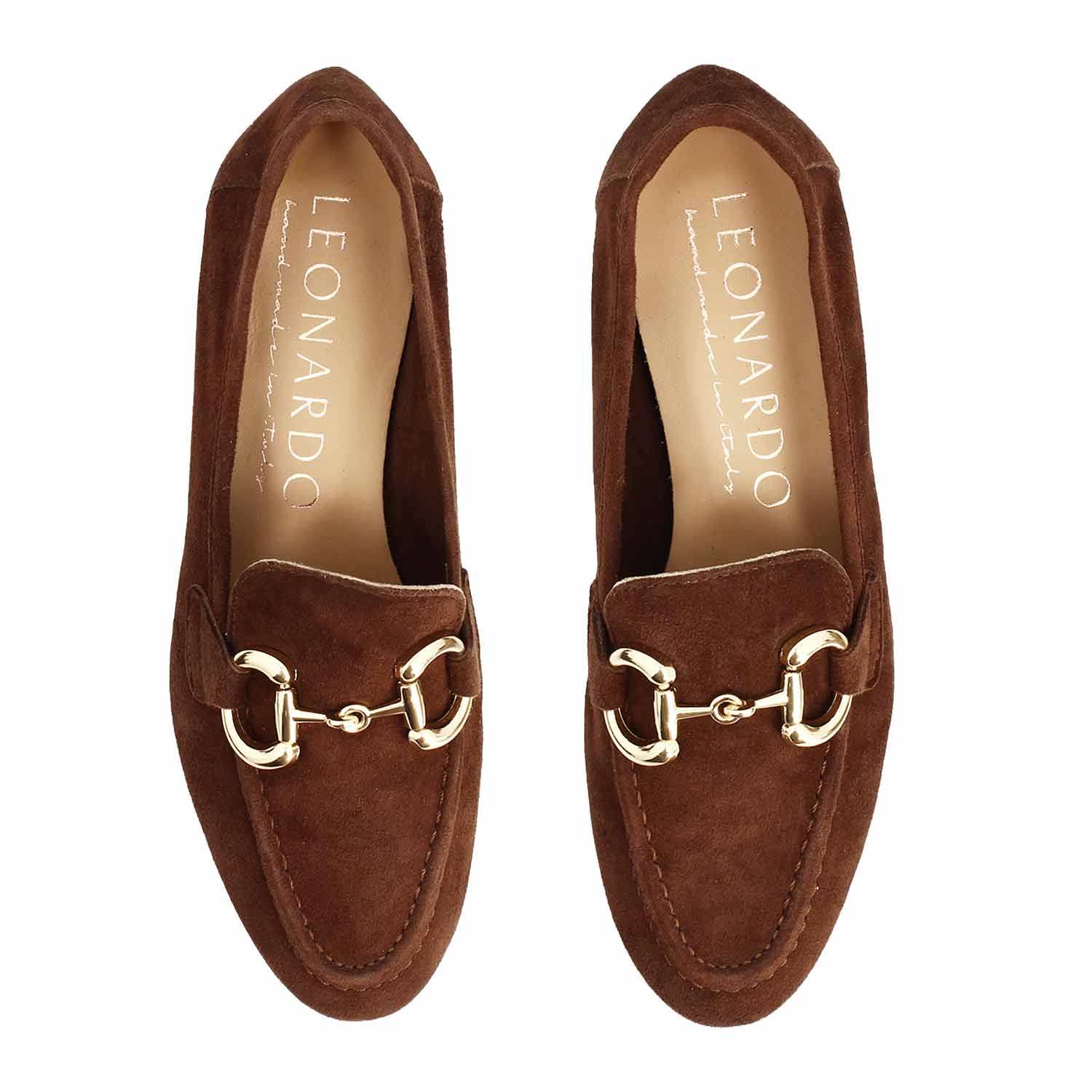 Leonardo Shoes Mocassini Donna Baltea Cam Marrone camoscio marrone