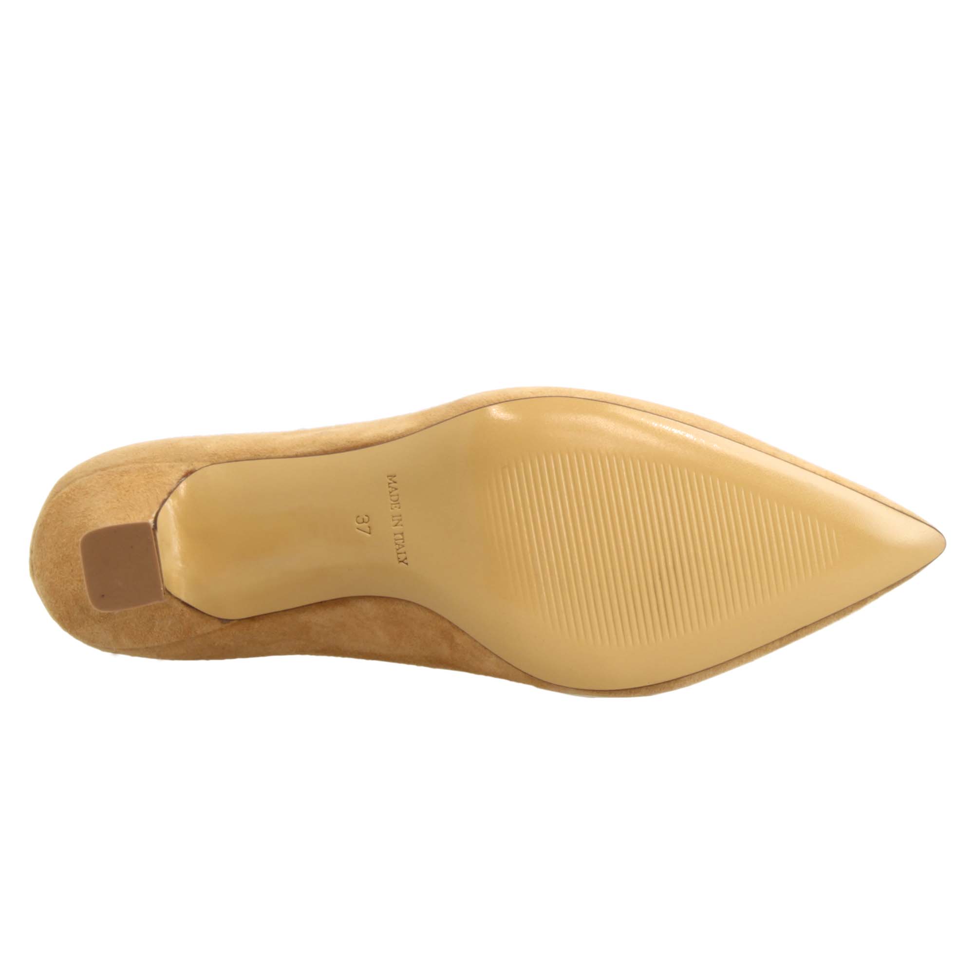 Leonardo Shoes Décolleté Donna Camoscio Beige Tacco 5