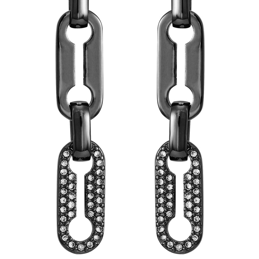 Vince Camuto orecchini pendenti goccia maglie ematite