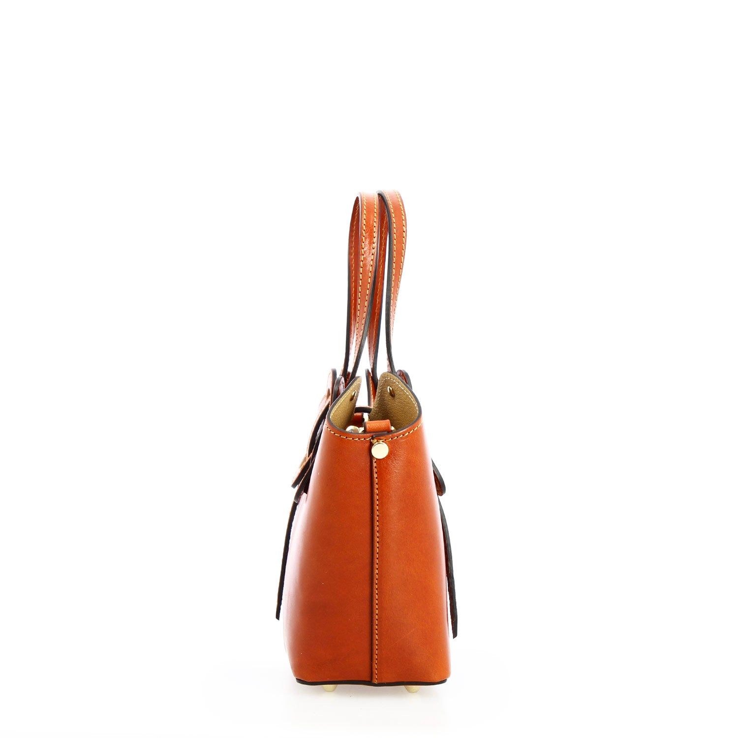 Leonardo Shoes Lisa Borsa a mano pelle arancione tracolla