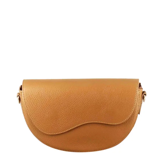 Leonardo Shoes Kate borsa tracolla pelle marrone