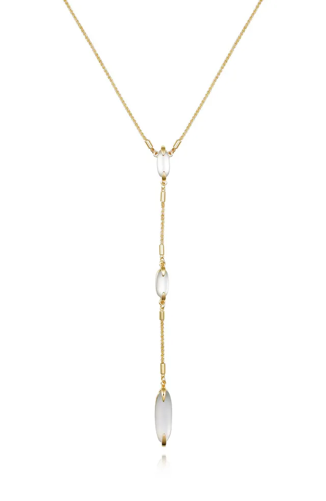 Vince Camuto Lungo Goldtone Stone collana pendente oro