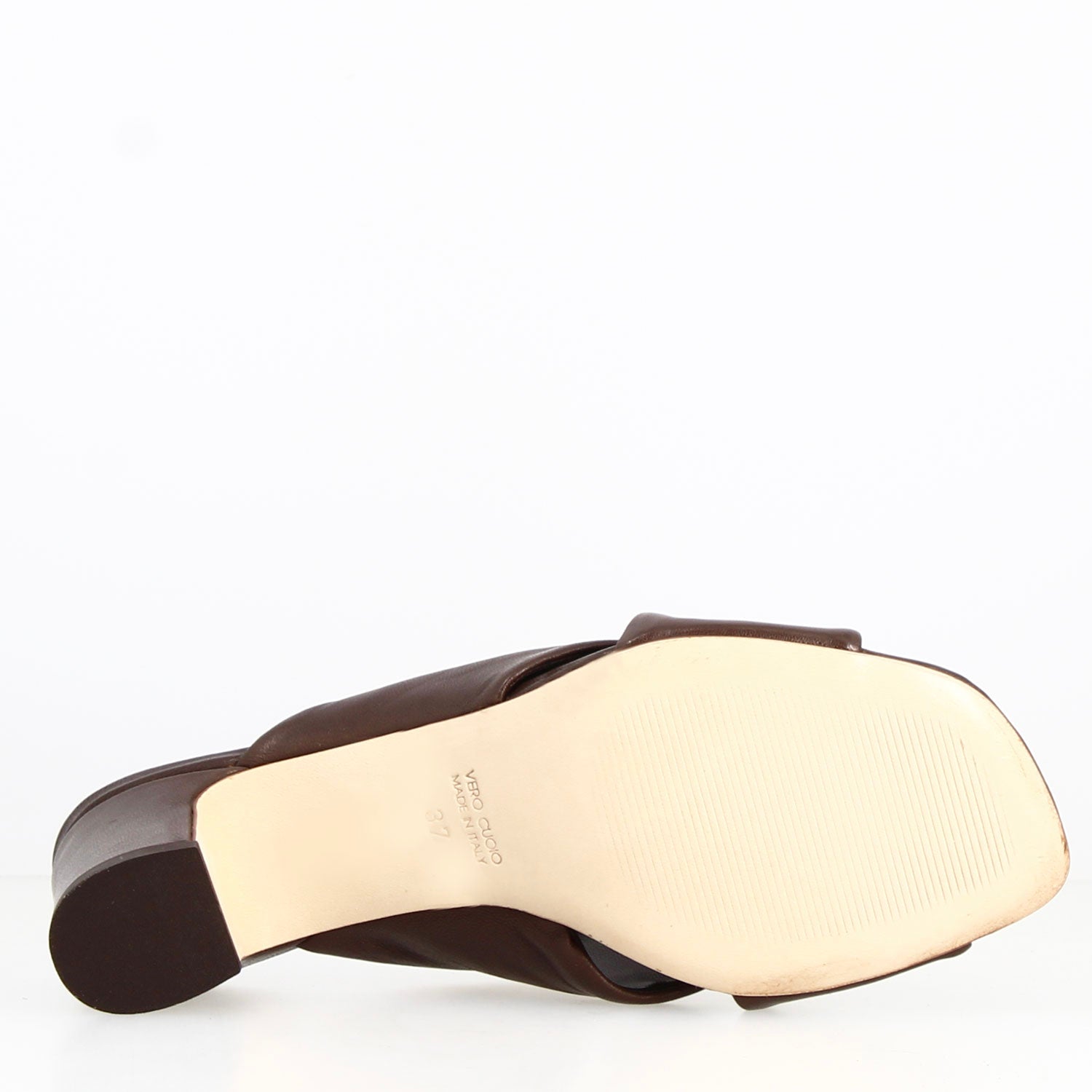 Leonardo Shoes Mules Donna Antiochia Mules Pelle Marrone Scuro