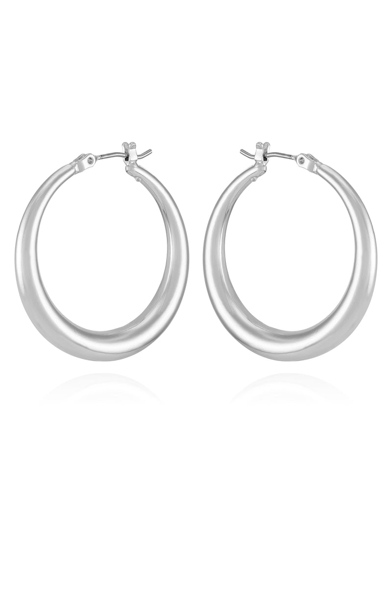 Vince Camuto orecchini a cerchio classici silver leggeri