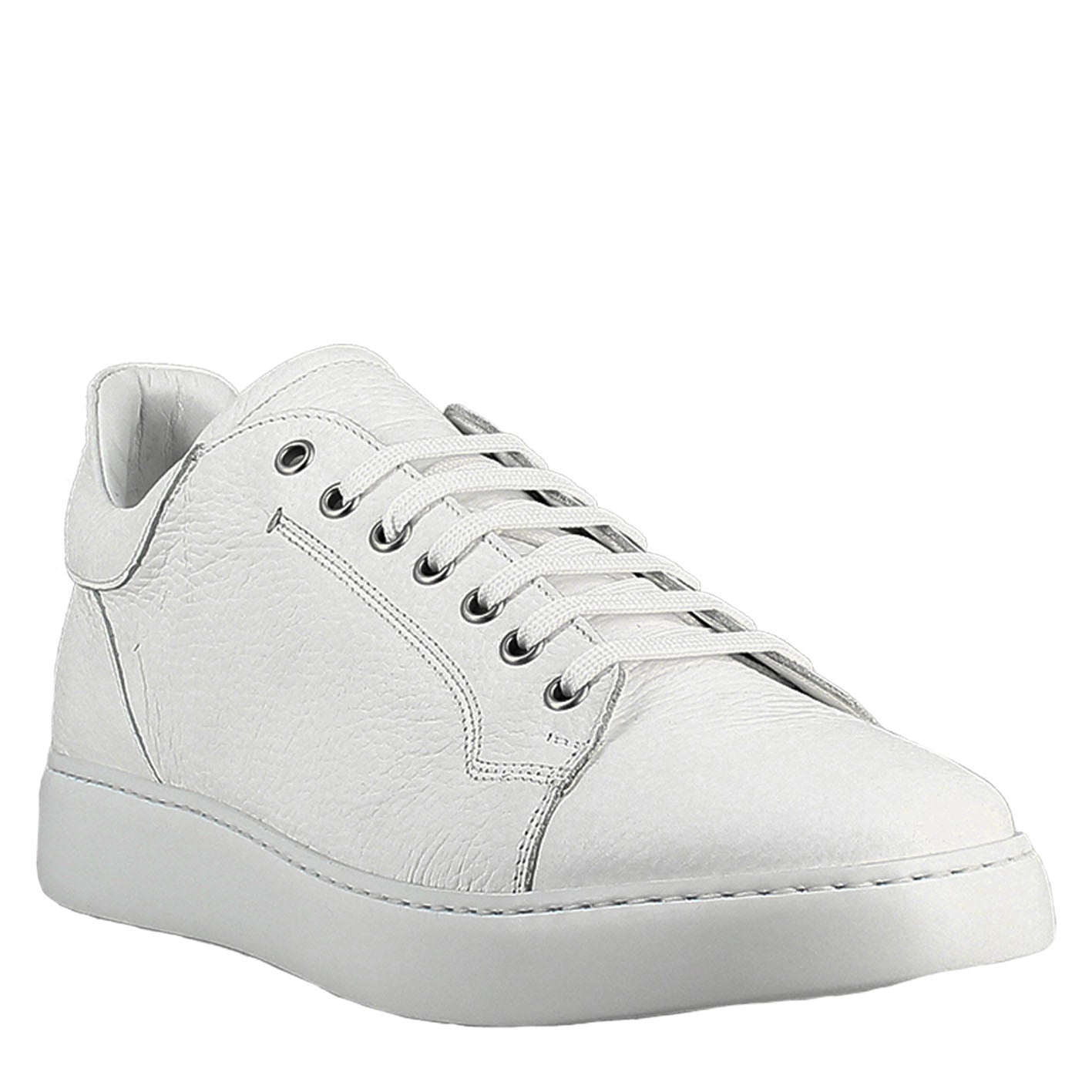 Leonardo Shoes Sneakers Uomo sneaker pelle liscia bianco