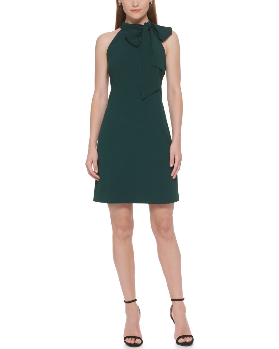 Vince Camuto abito fiocco collo miniabito tubino crepe