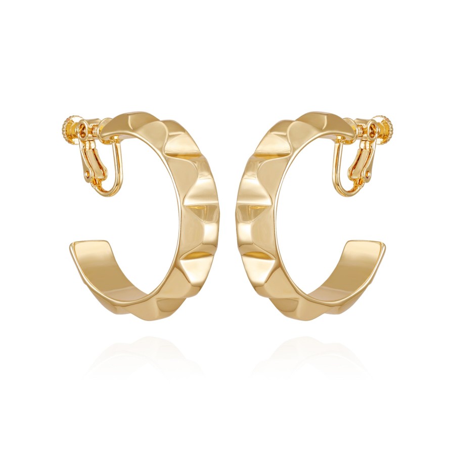 Vince Camuto Orecchini Cerchio Clip Oro Donna Eleganti