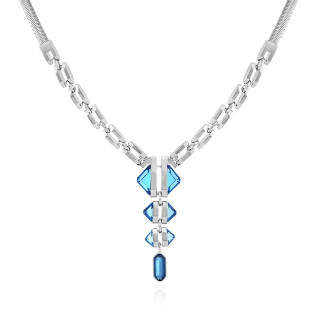 Vince Camuto Necklaces Collana Pietra Blu Argento