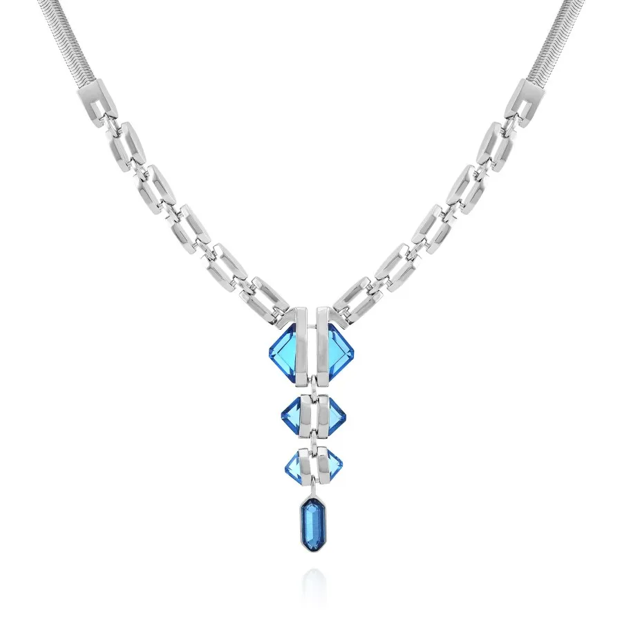 Vince Camuto Necklaces Collana Pietra Blu Argento
