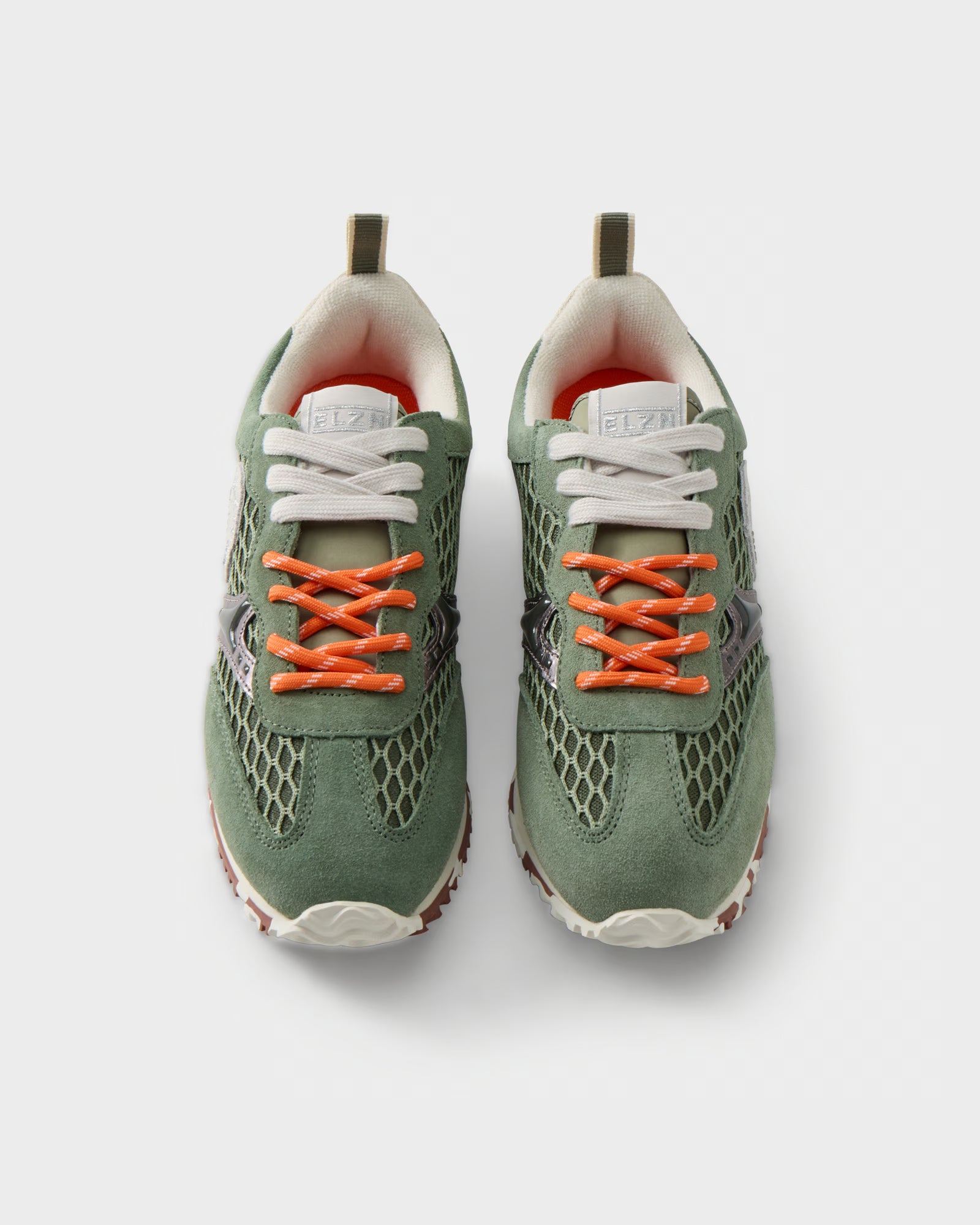 Elvio Zanon Sneakers Running in Suede e Rete Traforata