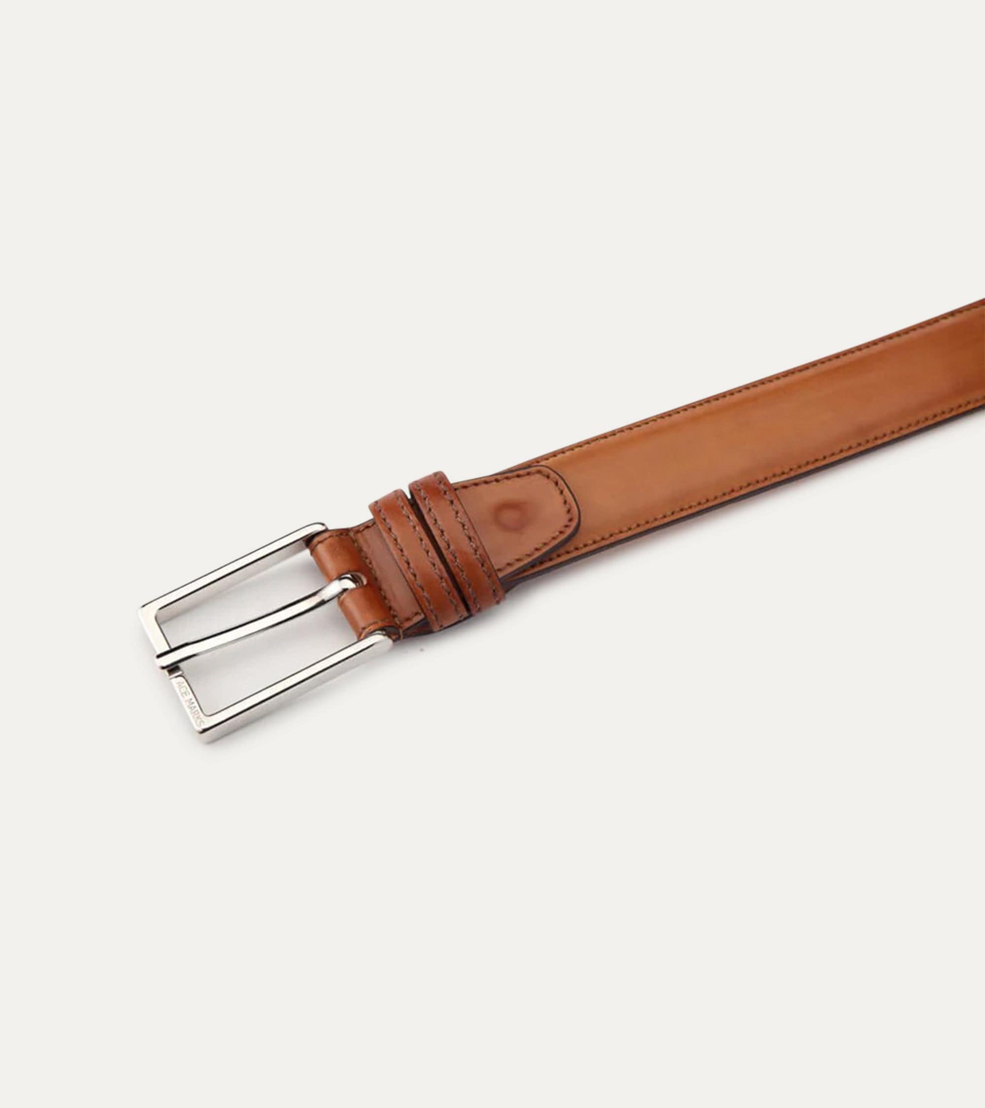 Ace Marks Matching 3.5cm Leather Belt cintura pelle uomo